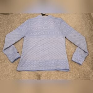 Devold Of Norway Light Blue Patterned 100% Wool Sweater
